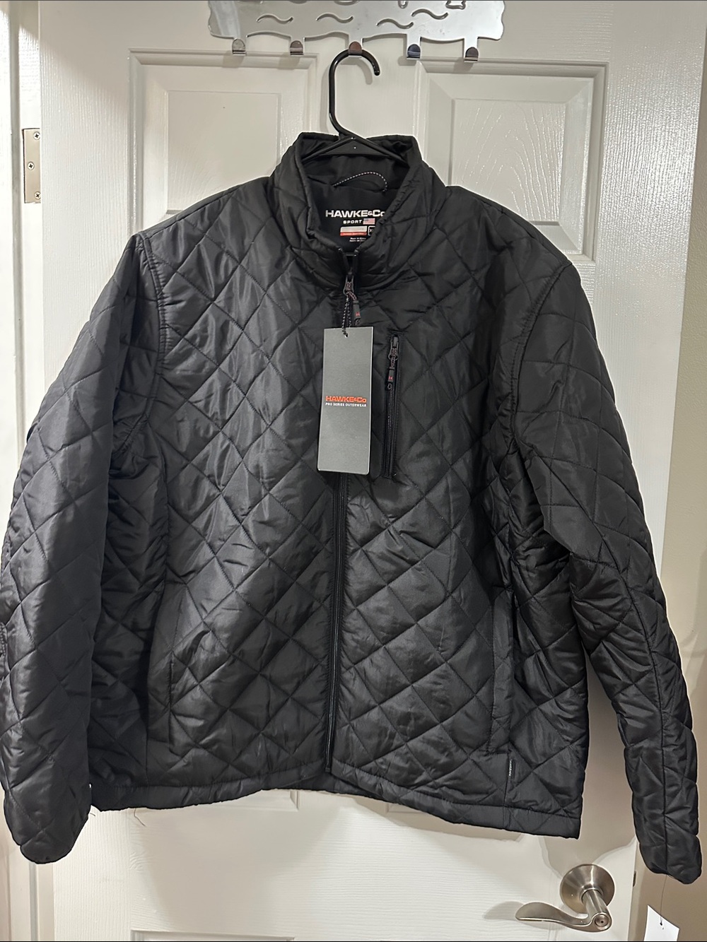Hawke & Co Men’s Black Quilted Diamond Puffer Jacket